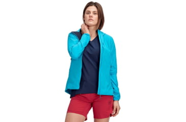 Image of Mammut Rime Light Flex Hooded Jacket - Womens, Ocean, Medium, 1013-00850-5133-114