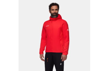 Image of Mammut Rime Light IN Flex Hooded Jacket - Mens, Mammut Red, Large, 1013-03150-3778-115