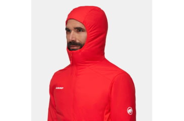 Image of Mammut Rime Light IN Flex Hooded Jacket - Mens, Mammut Red, Large, 1013-03150-3778-115