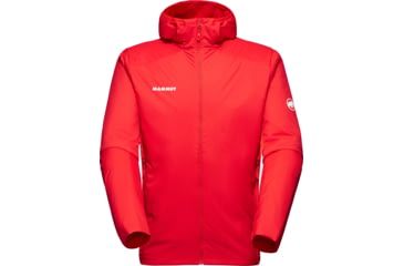Image of Mammut Rime Light IN Flex Hooded Jacket - Mens, Mammut Red, Large, 1013-03150-3778-115