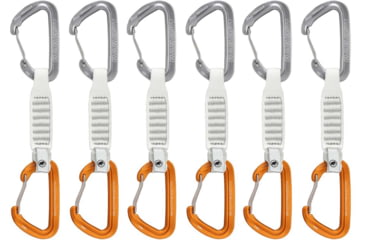 Image of Mammut Sender Wire 12 cm 6-Pack Quickdraws, Light Grey/Gold, 12 cm, 2040-02801-19272-74