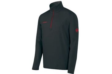 Image of Mammut Snow Zip Longsleeve - Men's-Black-XX-Large