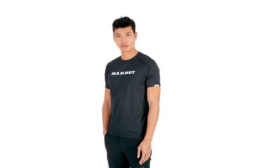 Image of Mammut Splide Logo T-Shirt - Mens, Black, Large, 1017-00221-0001-115