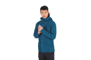 Image of Mammut Teton HS Hooded Jacket - Mens, Poseidon, Small, 1010-26970-50134-113