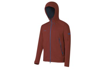 Image of Trift Hooded Midlayer Jacket - Mens-Carmine-X-Large