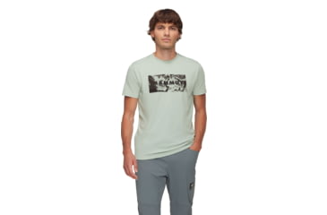 Image of Mammut Trovat Logo T-Shirt - Mens, Silver Sage, S, 1017-06460-1288-113