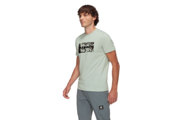 Image of Mammut Trovat Logo T-Shirt - Mens, Silver Sage, S, 1017-06460-1288-113