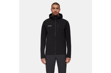 Image of Mammut Ultimate Comfort SO Hooded Jacket - Mens, Black, Large, 1011-02640-0001-115