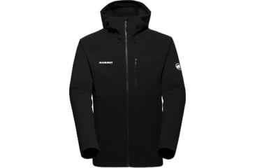 Image of Mammut Ultimate Comfort SO Hooded Jacket - Mens, Black, Large, 1011-02640-0001-115