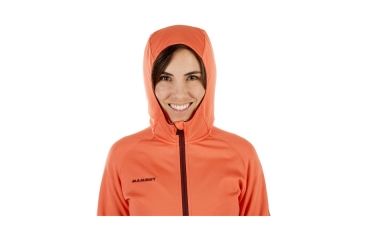 Image of Mammut Womens Get Away ML Hooded Jacket, Barberry Melange, XS, 1010-23230-3413-112