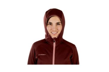 Image of Mammut Womens Get Away ML Hooded Jacket, Merlot Melange, L, 1010-23230-6237-115