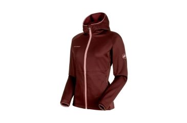 Image of Mammut Womens Get Away ML Hooded Jacket, Merlot Melange, L, 1010-23230-6237-115
