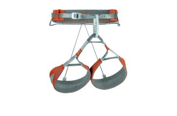 Image of Mammut Zephir Alpine Climbing Harness-Dark Orange/Cyan-Large