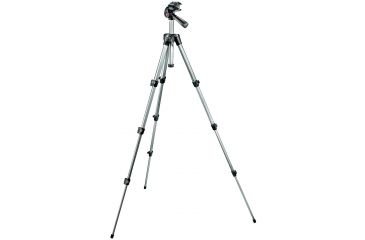Image of Manfrotto 393 Short Aluminum Tripod Kit w/ Photo-Video Head MK393S-H