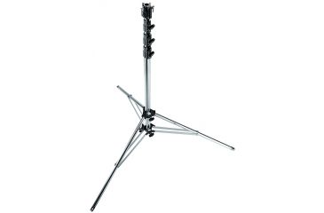 Image of Manfrotto Bogen 15.6' Chrome Super Steel Stand W/leveling Leg 270CSU