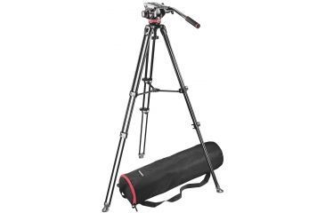 Image of Manfrotto Video System Kit w/ Aluminum Twin Telescopic Tripod MVK502AM-1