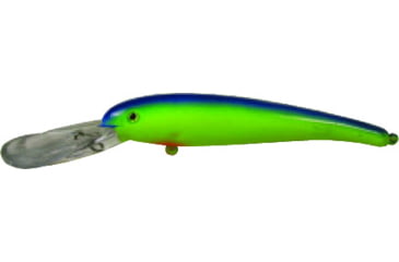 Image of Manns Smooth Body Stretch 25+, Floating/Diving Trolling Lure 8in, 2oz, Chartreuse/Blue, SDRB604-2