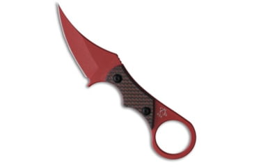 Image of Mantis Mantis Sabot IV Fixed Blade Karambit Knife Black/Red Twill CF 2.7" Red, Black/Red, Bohler M390, adult, BHQ-193952