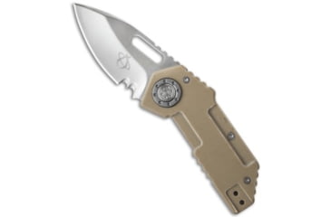 Image of Mantis Mantis Wile E Coyote Liner Lock Knife 2.375" Serr MT-9d, Tan, CPM 440V, adult, BHQ-11862