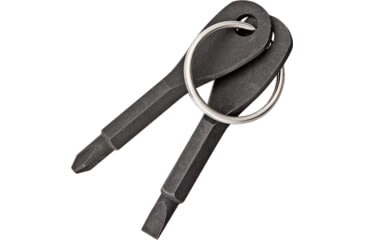 Image of Maratac Screw Keyring Set, Three Piece Set, 2 3/8in Overall Standard Screwdriver, 2 3/8in Overall Phillips Screwdriver, And 1in Diameter Satin Keyring, Made In Usa, E42 SCREW KEY RING SET