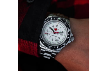 Image of Marathon Arctic Red Maple GSAR Watch, Brace, White, 41mm, WW194006SS-1601