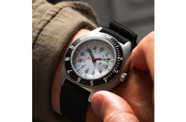 Image of Marathon Arctic Steel Navigator Automatic Unisex Watches, 41mm, Sapphire, Ballistic Nylon Strap, Black, WW194029SS-0501