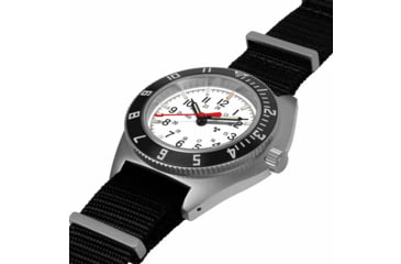 Image of Marathon Arctic Steel Navigator Automatic Unisex Watches, 41mm, Sapphire, Nylon Defstan Strap, Black, WW194029SS-0503
