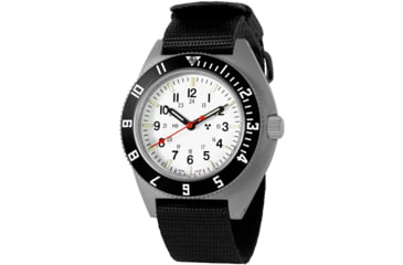 Image of Marathon Arctic Steel Navigator Ssnav On Ballistic Nylon, 11in, White, 41mm, WW104001SS-0501