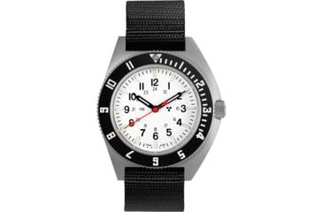 Image of Marathon Arctic Steel Navigator Ssnav On Ballistic Nylon, 11in, White, 41mm, WW104001SS-0501