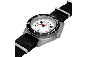 Image of Marathon Arctic Steel Navigator Ssnav On Nylon Defstan Watch, White, 41mm, WW194001SS-0503