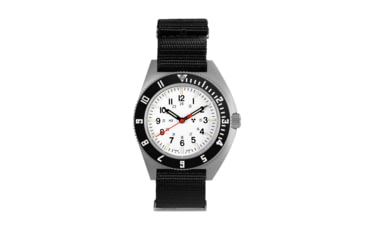 Image of Marathon Arctic Steel Navigator Ssnav On Nylon Defstan Watch, White, 41mm, WW194001SS-0503