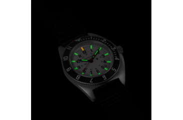 Image of Marathon Arctic Steel Navigator W/ Date On Ballistic Nylon Watch, 11in, White, 41mm, WW194013SS-0501