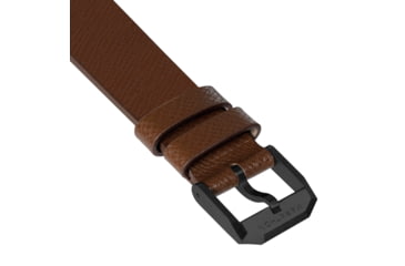 Image of Marathon Cross Hatch 2-Piece Strap, Italian Leather, IP Black Buckle, 20mm, Cognac, Standard, WS-LT-CGBK-20-ST