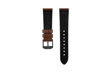 Image of Marathon Cross Hatch 2-Piece Strap, Italian Leather, IP Black Buckle, 20mm, Cognac, Standard, WS-LT-CGBK-20-ST