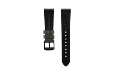 Image of Marathon Cross Hatch 2-Piece Strap, Italian Leather, IP Black Buckle, 20mm, Moss Green, Standard, WS-LT-MGBK-20-ST