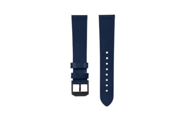 Image of Marathon Cross Hatch 2-Piece Strap, Italian Leather, IP Black Buckle, 20mm, Royal Blue, Extra Long, WS-LT-RBBK-20-XL