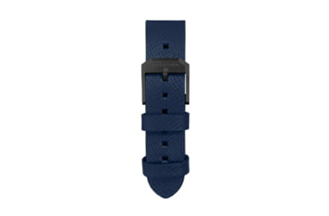 Image of Marathon Cross Hatch 2-Piece Strap, Italian Leather, IP Black Buckle, 20mm, Royal Blue, Standard, WS-LT-RBBK-20-ST