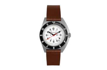 Image of Marathon Cross Hatch 2-Piece Strap, Italian Leather, Parkerized Buckle, 20mm, Cognac, Standard, WS-LT-CGPS-20-ST