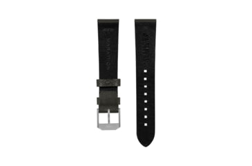 Image of Marathon Cross Hatch 2-Piece Strap, Italian Leather, Parkerized Buckle, 20mm, Moss Green, Extra Long, WS-LT-MGPS-20-XL