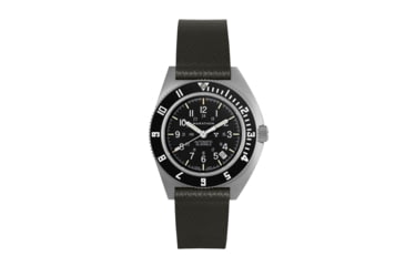 Image of Marathon Cross Hatch 2-Piece Strap, Italian Leather, Parkerized Buckle, 20mm, Moss Green, Extra Long, WS-LT-MGPS-20-XL
