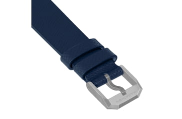 Image of Marathon Cross Hatch 2-Piece Strap, Italian Leather, Parkerized Buckle, 20mm, Royal Blue, Extra Long, WS-LT-RBPS-20-XL