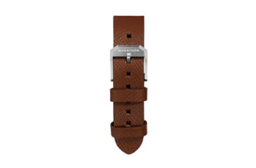 Image of Marathon Cross Hatch 2-Piece Strap, Italian Leather, Steel Buckle, 20mm, Cognac, Standard, WS-LT-CGSS-20-ST