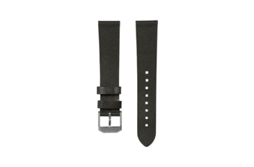 Image of Marathon Cross Hatch 2-Piece Strap, Italian Leather, Steel Buckle, 20mm, Moss Green, Extra Long, WS-LT-MGSS-20-XL