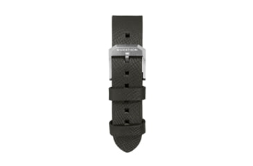 Image of Marathon Cross Hatch 2-Piece Strap, Italian Leather, Steel Buckle, 20mm, Moss Green, Extra Long, WS-LT-MGSS-20-XL