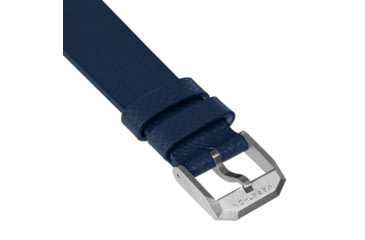 Image of Marathon Cross Hatch 2-Piece Strap, Italian Leather, Steel Buckle, 20mm, Royal Blue, Standard, WS-LT-RBSS-20-ST