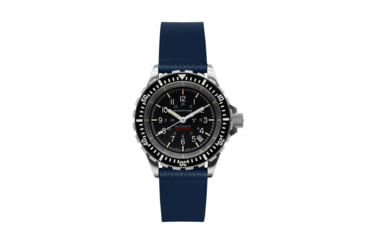 Image of Marathon Cross Hatch 2-Piece Strap, Italian Leather, Steel Buckle, 20mm, Royal Blue, Standard, WS-LT-RBSS-20-ST