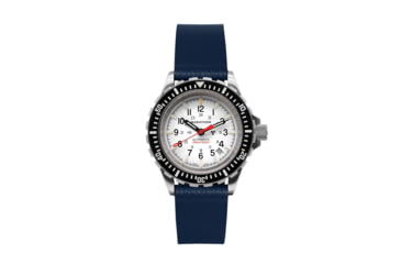 Image of Marathon Cross Hatch 2-Piece Strap, Italian Leather, Steel Buckle, 20mm, Royal Blue, Standard, WS-LT-RBSS-20-ST