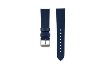 Image of Marathon Cross Hatch 2-Piece Strap, Italian Leather, Steel Buckle, 20mm, Royal Blue, Standard, WS-LT-RBSS-20-ST