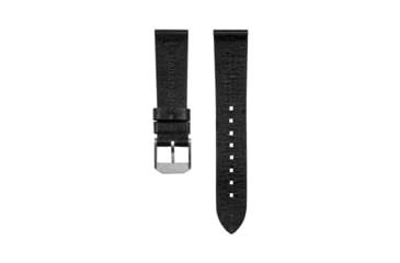 Image of Marathon Cross Hatch 2-Piece Strap, Leather, Steel Buckle, 18mm, Black, Standard, WS-LT-BKSS-18-ST