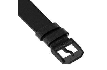 Image of Marathon Cross Hatch 2-Piece Strap, Leather, Steel Buckle, 20mm, Black, Standard, WS-LT-BKBK-20-ST